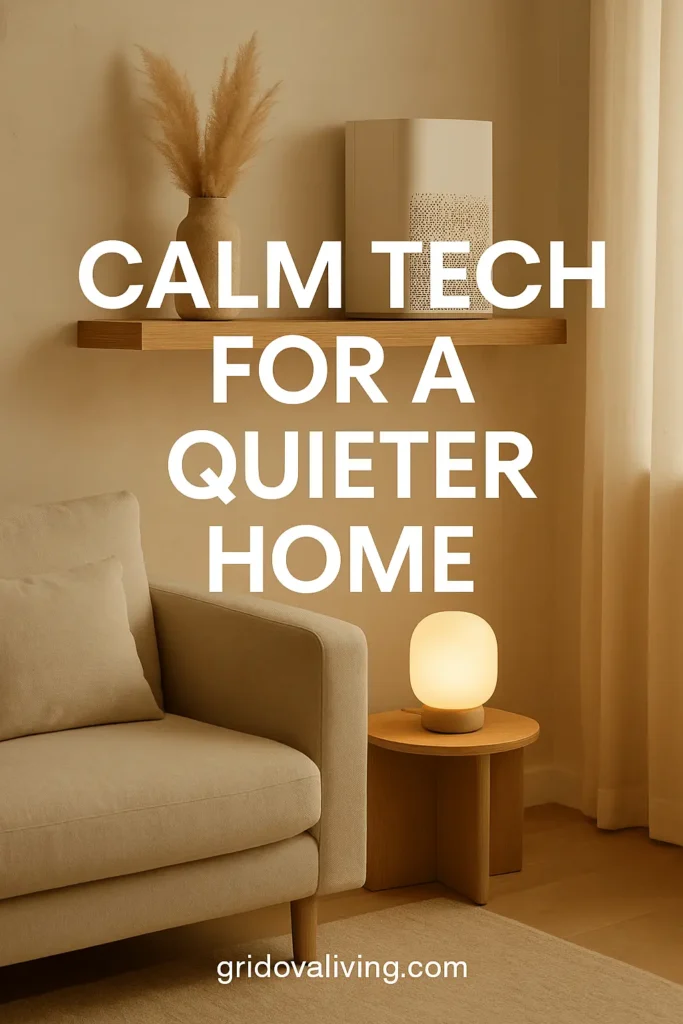 Smart warm-LED lamps + soft natural materials = instant calm energy.