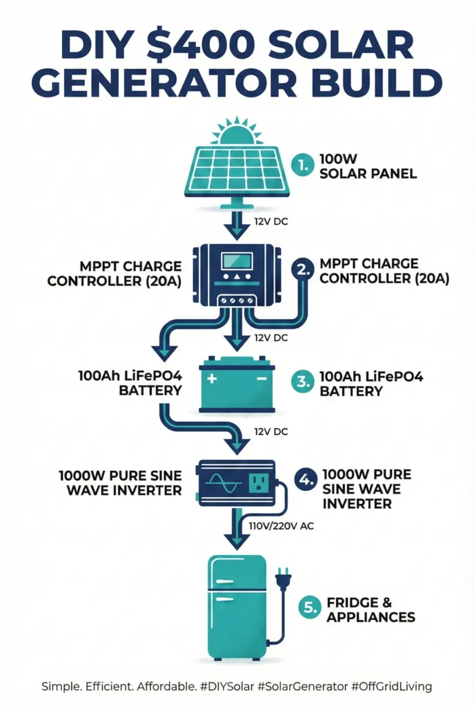I Built a $400 Solar Generator That Runs My Fridge – Complete Build Guide