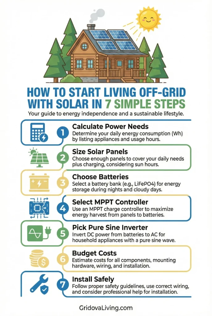 How to Start Living Off-Grid with Solar (7-Step Beginner’s Guide)