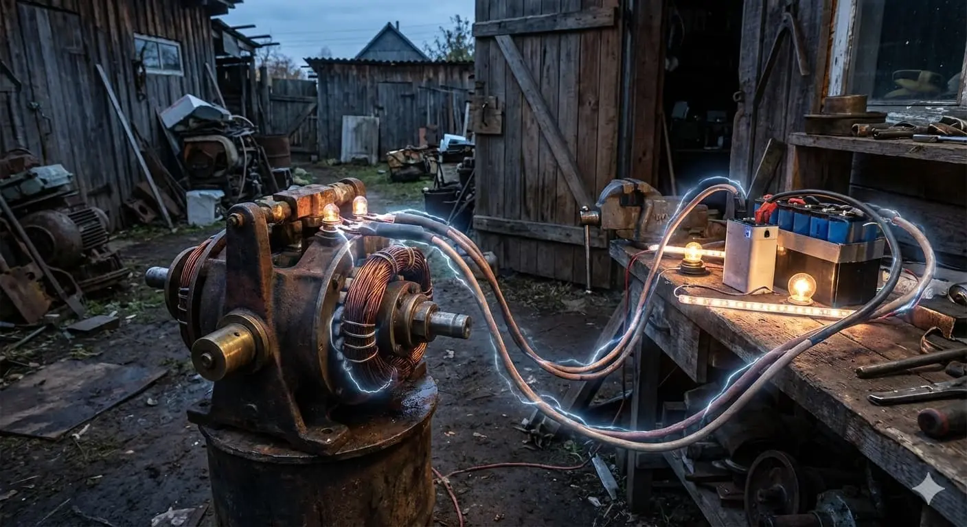 Mechanical device connected to a home system representing boosted electricity and reduced energy costs